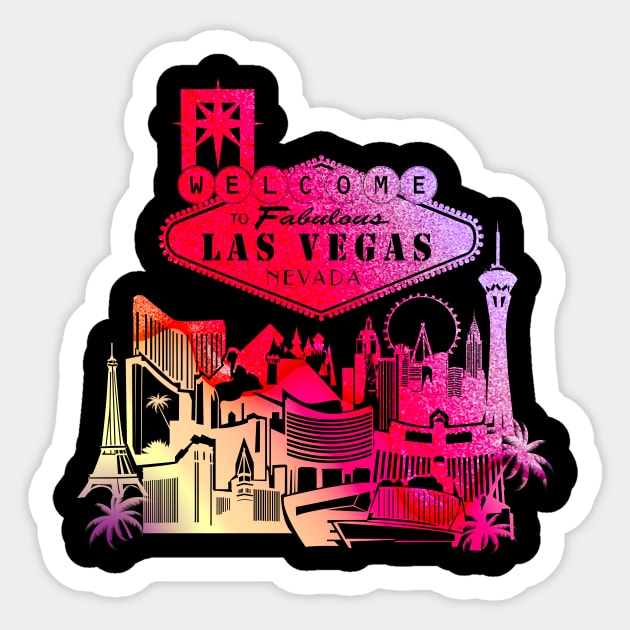 Las Vegas city Sticker by Elenia Design